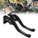 XIDAODIT Motorcycle Clutch Lever Adjustable Handlebars Brake and Clutch Levers Set for Kawasaki KLX300 300SM 2021-2025 KLX230 230R 2020-2023 (Black)