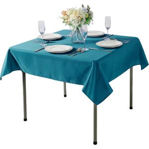 Cupuamon Square Tablecloth 52x52 inch Washable Polyester Fabric Table Cloth for Wedding Party Dining Banquet Decoration52x52,Caribbean Blue