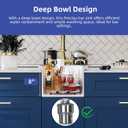 Davivy 13x19 White Bar Sink Fireclay, 13 Inch Dual-Mount Small Bar Prep Sink, Porcelain Single Bowl Design with Bottom Grid & Strainer