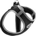 Kruz Dog Harness (Chest 16"-17", Weight 1015 lbs) Athletica Adjustable Heavy Duty No Choke Puppy Vest for Medium Dogs Lightweight Air Mesh, Reflective, Puppy Essentials  Black, Medium