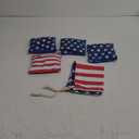 Professional Cornhole Bags - Set of 8 Regulation All Weather Double Sided - Sticky Side/Slick Side Bean Bags for Pro Corn Hole Game (Stars & Stripes)