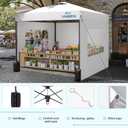 10X10 Pop Up Canopy Tent with 3 Sidewalls,Easy Up Canopy,Commercial Instant Shelter,Heavy Duty One Person Set Up Event Tent,White