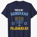 This is My Hanukkah pajamakah for Jewish Christmas Pajama T-Shirt, M