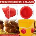 Chicken Feeder No Waste 8 Ports DIY Automatic Poultry Feeder with 8 Covers and 1 Hole Saw,Rainproof Rat-Proof Gravity Chicken Feeder Kit for Buckets,Bins,Barrels,Troughs