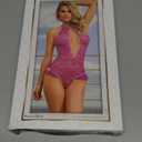Magic Silk Lingerie Lacy Pink Keyhole Teddy S/M
