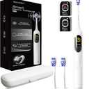 Electric Toothbrush with AI Smart Screen for Adults Kids | 150-Day Battery, Real-Time Brushing Map | Whitening Mode, 3-Min Timer, Travel Case | Family Sonic Electric Tooth Brush (G5S White)