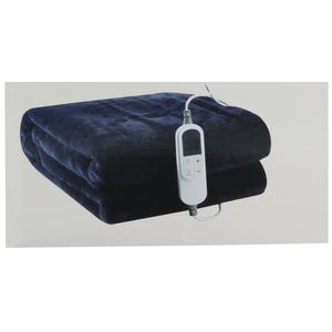 Sunbeam Microplush Heated Blanket Full, Navy Blue