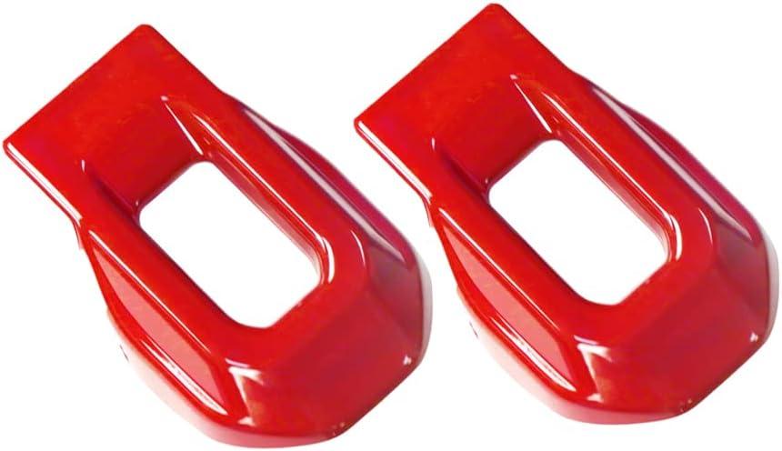 Hood Lock Latches Cover Decor Trim, Exterior Hood Latch Lock Catch Brackets Cover Trim, Compatible with Jeep 2018-2022 Wrangler JL JLU, 2020-2021 Gladiator JT - Red