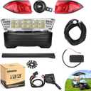 10L0L Deluxe Golf Cart Light Kit for Club Car Precedent 2004-2019, 12V Street Legal Light Kit with Headlight Taillight Turn Signals Switch Horn Brake Pad Hazard Lighting Function