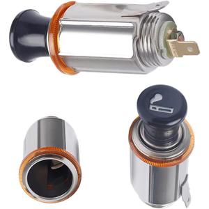 Olivia & Oliver DC 12V Car Cigarette Lighter Socket Assembly with Eject ButtonCigarette Lighter Plug Replacement Accessory Push Button for most Cars Boats (1pcs)