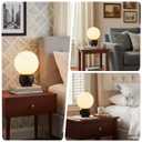 Arturesthome Cute Small Single Table Lamp for Bedroom Modern Nightstand Lamp Farmhouse Bedside Lamp for Living Room Black Table Lamp