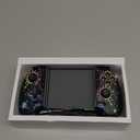 Mobile Game Controller for iPhone/Android Handheld Gaming, Wireless Phone Gaming Controllers with (Programmable) /Hall Effect Joysticks & Analog Triggers/Adjustable Turbo (Black with Watercolor Pattern Lights)