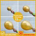 PartyWoo Gold Balloons 152pcs Different Sizes of 18 12 10 5 Inch Gold Balloon Arch Kit Garland for Birthday Wedding Anniversary Baby Shower Graduation Retirement Casino Party Decorations Gold-G101