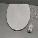 LEIVI Heated Toilet Seat with Built-in Side Control, Lid and Seat Soft Close, Auto Night Light, Easy Installation, Elongated