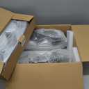 Headlight Assembly Crystal Compatible with 99-02 Chevy Silverado 00-06 Suburban Tahoe Halogen Headlights Replacement, Chrome Housing Amber Reflector