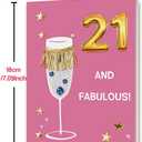 5 x OJsensai 21st Birthday Card for Her,Funny Birthday Gifts & Decorations for Women21 Year Old Birthday Gifts Ideas for Girl Sister Daughter Friend Bestie