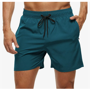 Tyhengta Men's Swim Trunks Quick Dry Beach Shorts with Zipper Pockets and Mesh Lining Size 32