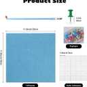 12 Pack Large Cork Board Alternative, 47" x 35" Bulletin Board, Felt Wall Tiles with Safe Removable Adhesive Tabs, Cork Boards for Walls Office School & Home (Lake Blue)