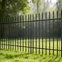 Thealyn Metal Decorative Garden Fence 42" H x 30" W (5 Panels, Total Length 12.5 feet), Metal Border Folding Fence, Landscape Fencing Dog Fence Pet Fence for Flower Bed, Yard, Animal Barrier