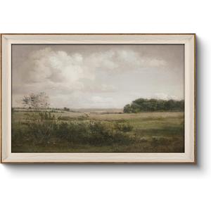 VIYYIEA Framed Canvas Wall Art, Landscape Wall Art for Living Room, Vintage Natural Oil Painting Picture, Beautiful Scenery Home Decor, Bathroom Wall Decor -Sunlit Clouds-(24"x36")