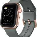 Sport Band Compatible With Apple Watch Bands 49mm 46mm 45mm 44mm 42mm 41mm 40mm 38mm, Soft Silicone Replacement Strap With Classic Clasp for iWatch Series 11 10 9 8 7 6 5 4 3 2 1 SE Ultra Women Men (Olive Green)