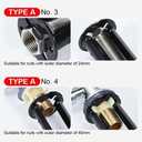2Pcs Multifunctional Sink Wrench Faucet Too,7-in-1 Basin Faucet Wrench Set with FourJaw Hex&7 Size,Installation Plumbing Tool for Tight Spaces Under Sink,Plumbing Wrench for Kitchen&Bathroom Home