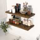 Dreamland 30" Floating Shelves for Wall, 12" Deep Slim Rustic Brown Floating Shelves, Wall-Mounted Shelves for Bedroom, Living Room, Kitchen, Bathroom - Set of 2, 30"L x 12"D x 1.3"H, Set of 2