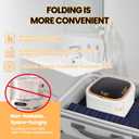 Portable Washing Machine Mini Washer for Apartments - Compact, Foldable Countertop Clothes Washer & Dryer Combo, Small Lavadora Portatil, Handheld Laundry Machine (Khaki, Large)