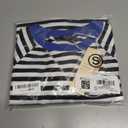 Dokotoo Oversized T Shirts for Women Fashion 2025 Casual Striped Color Block Crewneck Short Sleeve Tee Spring Tops for Women Loose Fit Lightweight Thin Trendy Pullover T-Shirts Blouse Black (Small)