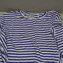 Tankaneo Womens Oversized Striped Tshirts Irregular Hem Batwing Short Sleeve Tops Summer Casual Round Neck Tee Shirts, XL