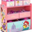 Delta Children Design & Store 6 Bin Toy Storage Organizer, Disney Princess