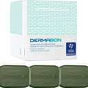 Dermabon Psoriasis Cleanser, Seborrheic Dermatitis & Eczema Soap Bar for Adults - 2% Coal Tar Soap Active Ingredient - Soothes Itching, Reduces Inflammation, Moisturizes Skin,Gentle Daily Use - 3 Pack