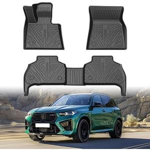 Mixsuper Liner Floor Mats for BMW X5 2019-2025, All Weather Floor Liners for X5 Accessories Durable 1st and 2nd Row Set Black