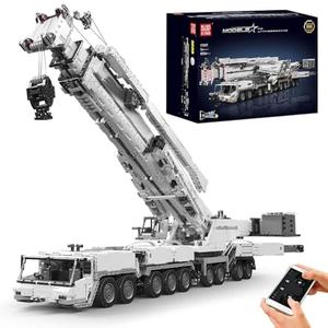 Mould King Heavy Crane Building Kit, 8506 Pieces Large Crane Truck Model Kit with 20 Motors, APP Control Advanced Engineering Vehicles for Adults, Youth