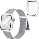 Nylon Sport Loop Compatible with Apple Watch Bands and Case Women Men