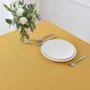 maxmill 2 Pack Rectangle 52 x 70 Inch Ochre Yellow Textured Tablecloth Waterproof Spillproof Wrinkle Free Table Cloth for Kitchen Dining Decoration, Fabric Table Cover for Outdoor and Indoor Use