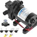 4.0 GPM 12V DC 45 PSI Revolution Water Pump with Pressure Switch Compatible with Camper, RV, Shower, Sprayer