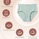 ANLIQI Womens Cotton Hipster Underwear Lace Panties Middle Rise Briefs Soft & Breathable Ladies Full Coverage Undies S-3XL (XXXL)