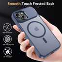 Innaght Magnetic for iPhone 15 Case with Stand,Compatible with MagSafe,Rugged,Heavy Duty,Protective case Kickstand,[Built-in Invisible Stand],Blue