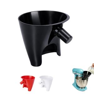 Flour Funnel for KitchenAid Tilt-Head Stand Mixer 4.5 & 5 Qt (KSM150), 5 Qt Anti-Splash Attachment, Easy to Use Kitchen Aid Flour Funnel for Baking (Black)