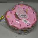 WERNNSAI Donut Piata - Pink Donut Piata with String Birthday Party Decorations Piata with Stick Blindfold for Girls Kids Dount Pull String Piata Family Games Birthday Party Supplies