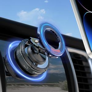 360 Nano Gel Vacuum Magnetic Phone Holder,2026 Upgraded Car Phone Holder for Magsafe Strongest Magnetic Car Truck Accessories for Men Women for iPhone 17 Android Smartphones