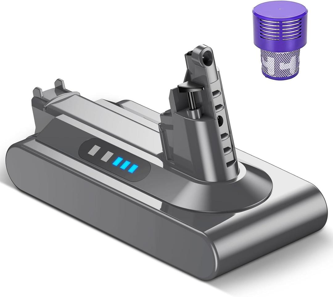 FirstPower 6.0Ah V10 Battery Replacement 25.2V - Compatible with V10 Animal V10 Absolute V10 Motorhead SV12 Cordless Stick Vaccuum Cleaner