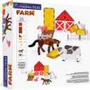 MAGNA-TILES Farm Animals 25-Piece Magnetic Construction Set, The ORIGINAL Magnetic Building Brand