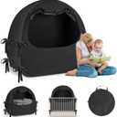 Crib Blackout Tent for Pack N Play, Pop Up Travel Crib Blackout Cover Canopy, Breathable Baby Sleep Pod with Safe Bottom Design, Blocks 70% Light