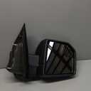 Replacement Passenger Right Side Door Mirror Manual Folding Power Glass No Heated No Signal Light with Temperature Sensor Textured Back Cover For Ford F-150 from 2015 to 2020