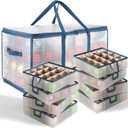 Large Christmas Ornament Storage Box With Adjustable Dividers - Plastic Ornament Storage Container For 128 Holiday Ornaments or Decorations - By Hearth & Harbor