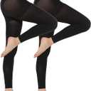 MANZI Women's 2-6 Pairs Opaque Control Top Tights Comfort Stretch 70 Denier Pantyhose (Medium)