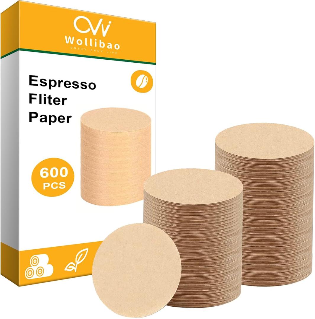 600pcs Espresso Filter Paper for CASABREWS Ultra Espresso Machine, Portafilter Filter Disposable Puck Screen for Flair Espresso Coffee Maker, 58mm
