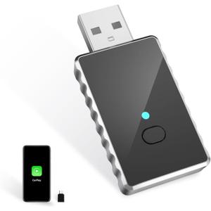 Wireless CarPlay Adapter for iPhone - Carplay&Android Auto Wireless Adapter Convert Wired to Wire-Less Carplay Dongle Fast Setup No Latency for Cars with Built-in Car-Play (Black)